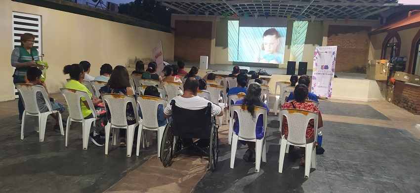 Actividad Cultural Comunitaria: Cine sillita en la colonia Villa Aldama